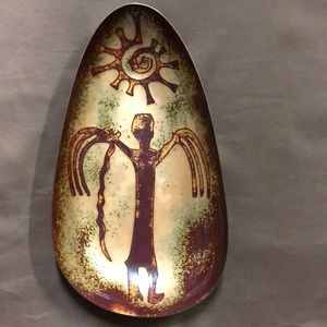 Signed vintage art piece. Copper Excellent Cond